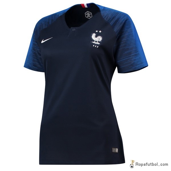 Camiseta Francia Replica Primera Ropa Mujer 2018 Negro